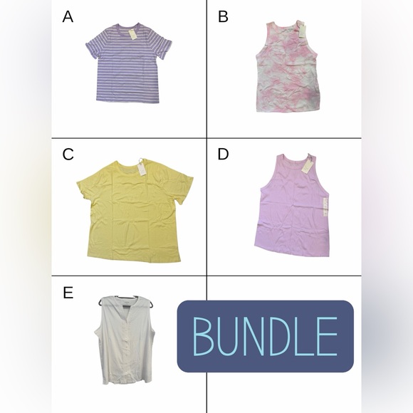 Target Tops - 1x SIX SHIRT BUNDLE - Lands End and Target Women’s Size 1x Shirt Lot